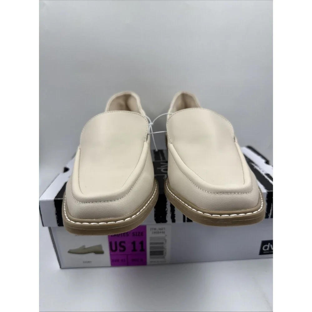 Dolce Vita Flirty Loafer Slip On Shoe Women's, Size 11M, Ivory Beige 1908440 New